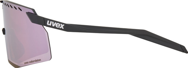 uvex pace stage CV sports glasses - black matte/pushy pink