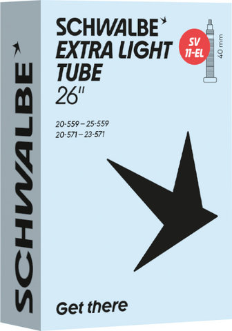 Schwalbe Cámara 11-EL para 26" - universal | Válvula Presta (SV) | 40 mm