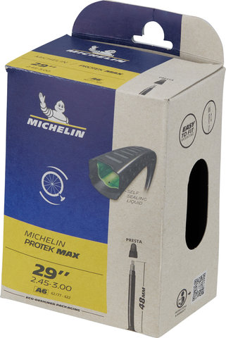 Michelin Cámara de aire A6 Protek Max para 29+ - universal/62-622 a 77-622/Válvula Presta (SV)/29 x 2,45-3,0 SV 48 mm/48 