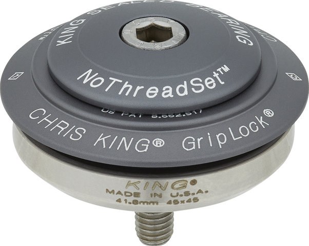 Chris King DropSet 5 IS42/28,6 - IS52/40 GripLock Steuersatz - matte slate/1 1/8" - 1,5" tapered/IS42/28,6 - IS52/40
