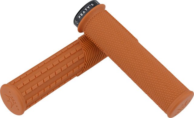 Peaty's Monarch Grips Knurl Lock-On Handlebar Grips - mango/thin
