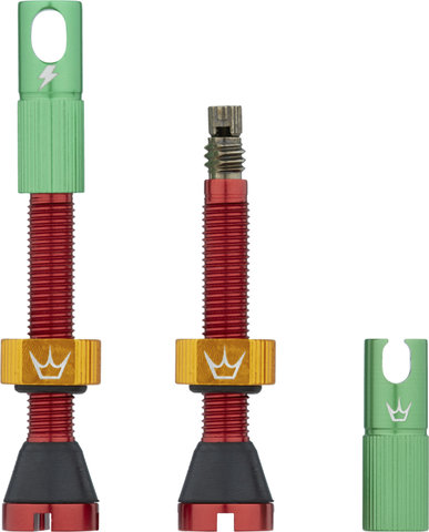 Peaty's 50to01 Edition MK2 Tubeless Ventil 2er-Set - rasta/SV