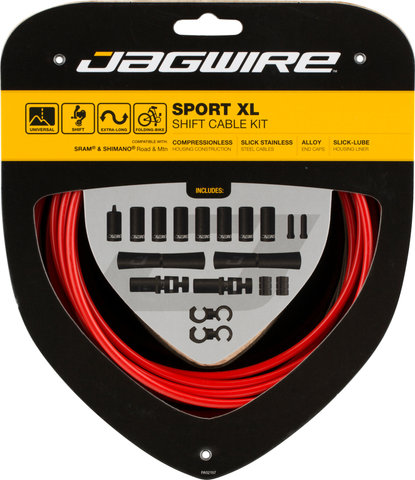 Jagwire Set de cables de cambios Sport XL - red