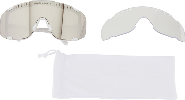 POC Gafas deportivas Devour Modelo 2024 - hydrogen white/clarity trail-partly sunny silver