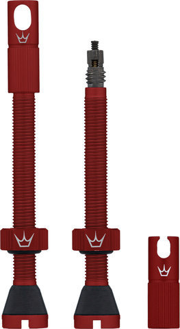 Peaty's Holeshot Fast Flow tubeless valves - red | Presta Valve (SV) | 60 mm