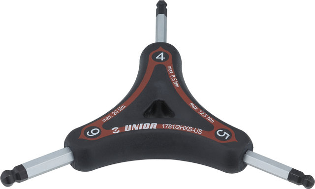 Unior Bike Tools Y-Schlüssel Innensechskant mit Kugelkopf 1781/2HXS - red