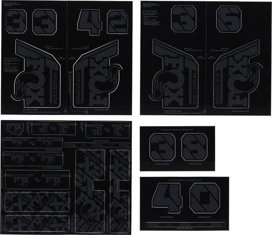 Fox Racing Shox Fork and Shock Decal Kit up to 2021 Model - stealth black