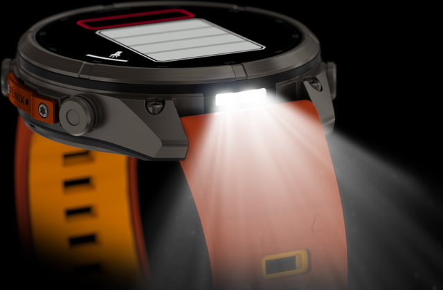 Garmin fēnix 9 Pro – inReach AMOLED Titan 47 mm Multisport-Smartwatch - autumn orange-spark orange