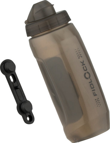 FIDLOCK TWIST bike base Flaschenhaltesystem mit Trinkflasche 590 ml - transparent-schwarz/590 ml