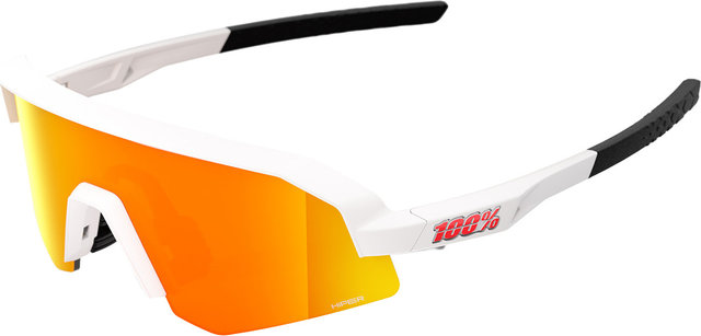 100% Lunettes de Sport Slendale Youth HiPER - matte white | hiper red multilayer mirror