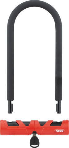 ABUS Ultimate 420 Bügelschloss mit Cobra 10/120 Kabel und USH Halter - red/8 x 23 cm