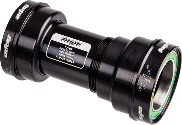 Hope Edelstahl Pressfit Innenlager 46 x 30 mm - black/Pressfit (68/73 mm) short