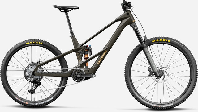 Orbea Vélo tout-terrain électrique WILD LT M20 Mullet Carbone 29" / 27,5" - magic gold carbon view-titan gold | S | 29" (avant), 27,5" (arrière) | 44 mm | 170 mm