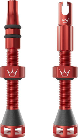Peaty's Valves tubeless Holeshot Fast Flow - red | Valve Presta (SV) | 42 mm