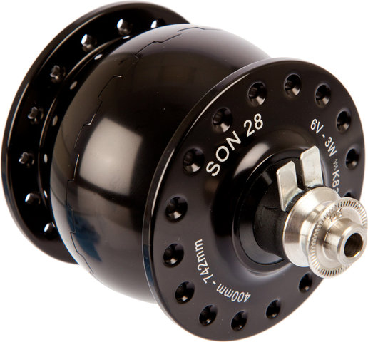 SON 28 disc center lock hub dynamo - black/32 hole