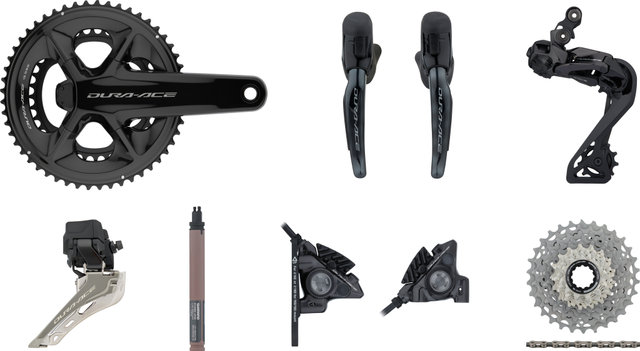 Shimano Dura-Ace Di2 R9250 Power Meter Groupset 2x12 34-50 w/ Disc Brake - black/Braze-on/172,5 mm/11-30/Shimano Road/Shimano Road 12-speed/without