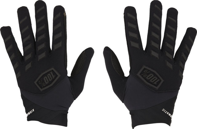 100% Airmatic Full Finger Gloves - black-charcoal | M