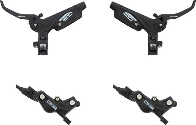 SRAM Set de Freins à Disque av+arr G2 R - diffusion black anodized/Ensemble/Flip-Flop (non spécifique au côté)