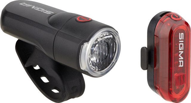 Sigma Aura 30 Front Light + Curve Rear Light Set (StVZO) - black