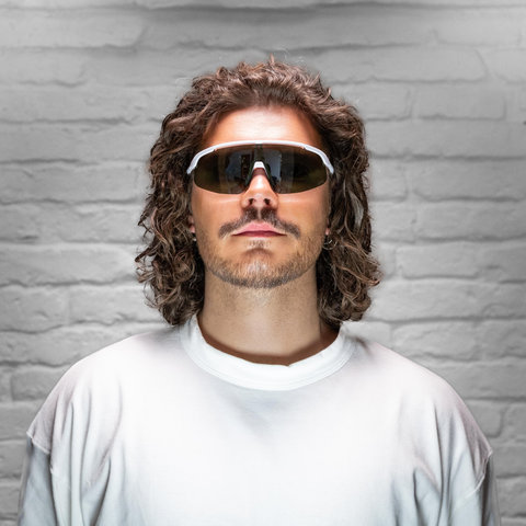 Alpina Turbo Pro S Q-Lite Sports Glasses - white gloss | mirror silver