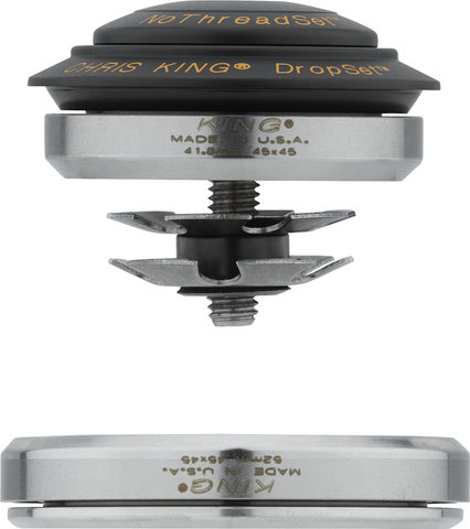 Chris King DropSet 5 IS42/28,6 - IS52/40 GripLock Steuersatz - two tone-black-gold/1 1/8" - 1,5" tapered/IS42/28,6 - IS52/40