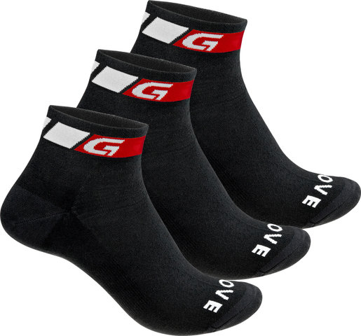 GripGrab Calcetines paquete de 3 pares Classic Low Cut - black/41 - 44