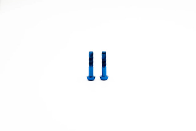 OAK Components Juego de Tornillos de titanio M5x25 para Abrazadera de manillar SRAM - blue