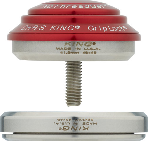 Chris King DropSet 2 IS42/28.6 - IS52/40 GripLock Headset - red/1 1/8" - 1,5" tapered/IS42/28,6 - IS52/40