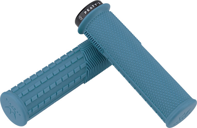 Peaty's Monarch Grips Knurl Lock-On Handlebar Grips - turquoise/thick