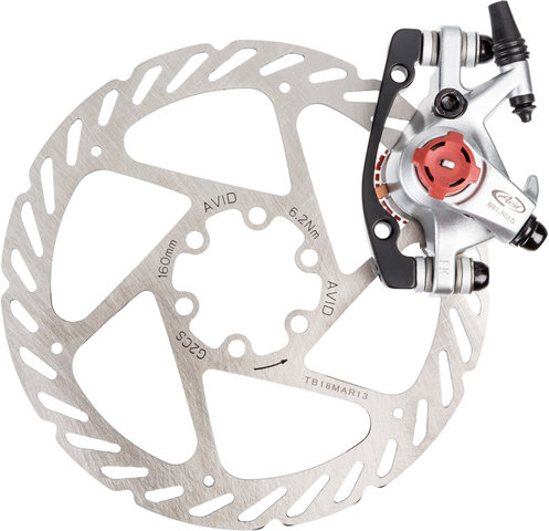 Avid BB7 Road Disc Brake with Brake Rotor - silver/front/rear 160 mm rotor