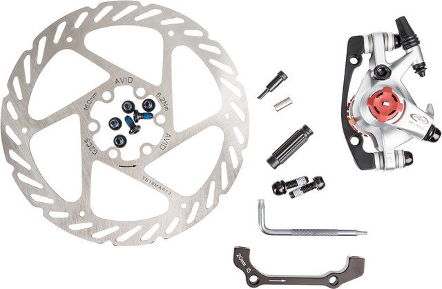 Avid BB7 Road Disc Brake with Brake Rotor - silver/front/rear 160 mm rotor