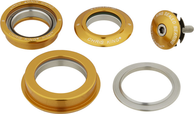 Chris King Juego de dirección InSet i2 ZS44/28,6 - ZS56/40 GripLock - gold/1 1/8" - 1,5" tapered/ZS44/28,6 - ZS56/40
