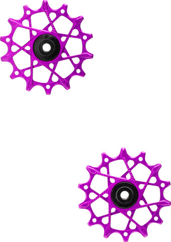Garbaruk Juego de Roldanas 14 + 14 Dientes para Shimano 12 Velocidades MTB - violet
