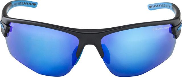 Alpina Lunettes de Sport Tri-Scray 2.0 HR - black mat-cyan | ceramic mirror blue