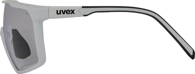 uvex Lunettes de Sport mtn perform S V - white mat/litemirror blue