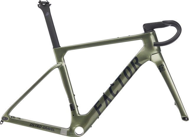 Factor Kit Cadre OSTRO Gravel V.A.M. Olive Green Carbone - olive green/54 cm, T47a Micro Spline