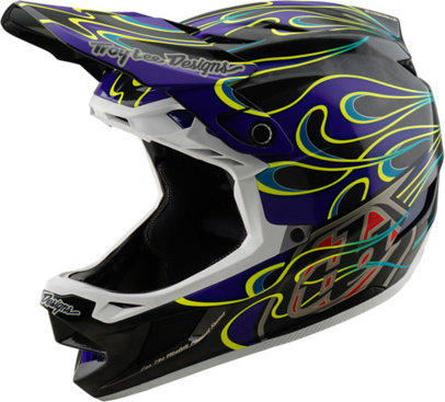 Troy Lee Designs Casque D4 Carbon MIPS - torched black-purple/55 - 56 cm