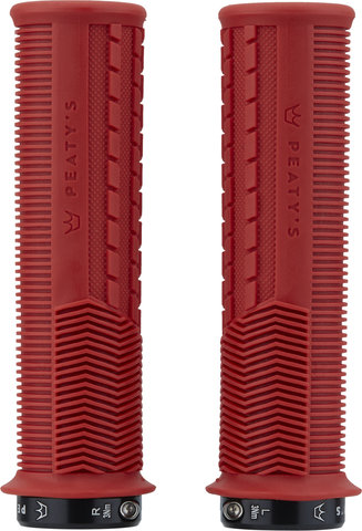 Peaty's Monarch Grips Mushroom Lock-On Handlebar Grips - red/thick