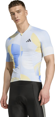 adidas Cycling Essentials 3-Stripes Light In Motion Graphic S/S Jersey - halo blue | XL