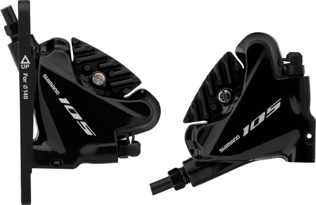 Shimano Set de Freins à Disque av+arr 105 BR-R7070 + ST-R7020 - silky black/Ensemble/gauche/droite (spécifique)