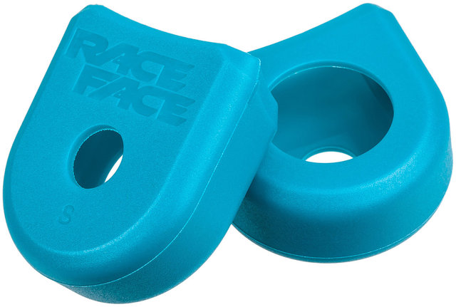 Race Face Crank Boots Kurbelschutz Small - turquoise/universal