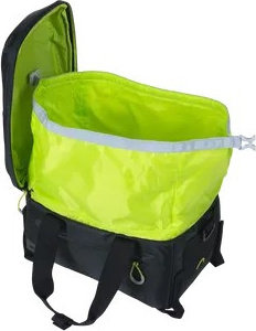 Basil Miles Trunk Bag - black lime/7 l