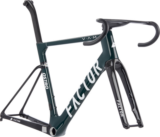 Factor Kit de Cadre en Carbone OSTRO V.A.M. Disc T47a Shimano Modèle 2023 - factor racing green | 56 cm, 120 mm x 42 cm, SB 25 mm