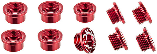 KCNC Set de tornillos de platos Road M8,5 corto - rojo/universal