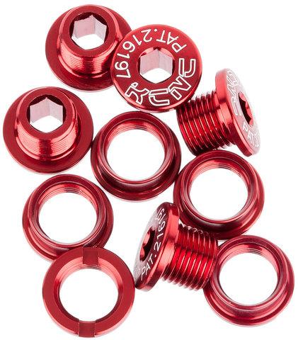 KCNC Set de Vis de Plateau Road M8 courtes - rouge/universal