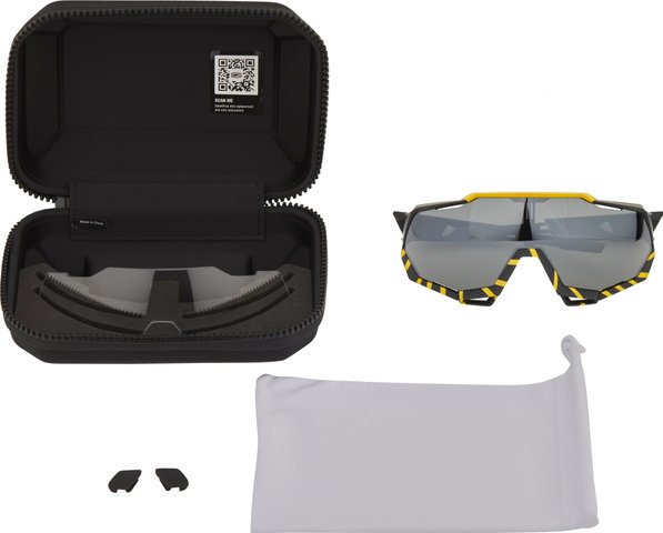 100% Speedtrap Mirror Sportbrille Modell 2023 - soft tact hazard/black mirror