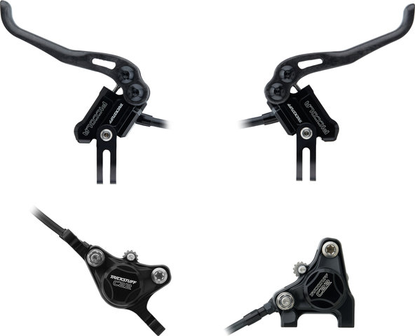 Trickstuff Piccola Carbon v+h ensemble frein à disque Flatmount / Postmount - noir-noir/Ensemble/gauche/droite (spécifique)