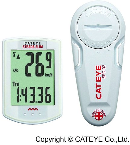 CATEYE Ciclocomputador Strada Slim CC-RD310W - blanco-mate/universal