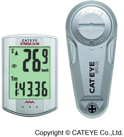 CATEYE Compteur de Vélo Strada Slim CC-RD310W - argenté/universal