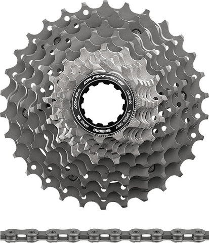 Shimano Kit d'Usure Dura-Ace Cassette CS-R9100 + Chaîne CN-HG901 11 vitesses - argenté/116/11-30